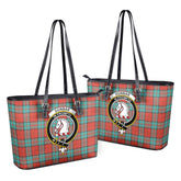 Dunbar Ancient Tartan Crest Leather Tote Bag